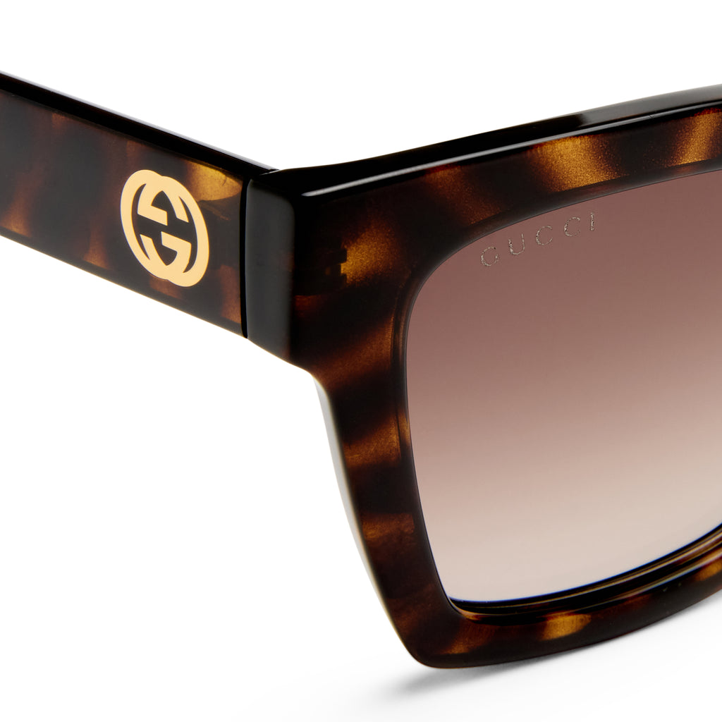Gucci Gg1714s Havana Female Cat-Eye Sunglasses | Eyewear Index
