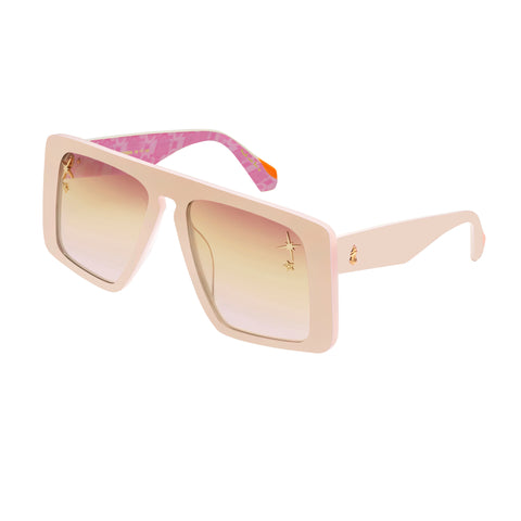 Camilla Fully Booked Ballet Mono Print Female Aviator Sunglasses | Eyewear Index