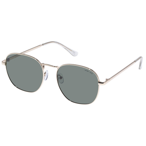 Solarized Round Metal Gold Uni-Sex Round Sunglasses | Eyewear Index