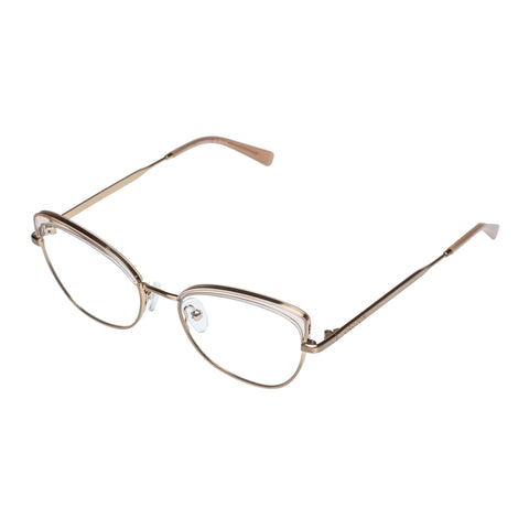 Oroton Laurel Champagne Female Cat-Eye Optical Frames | Eyewear Index