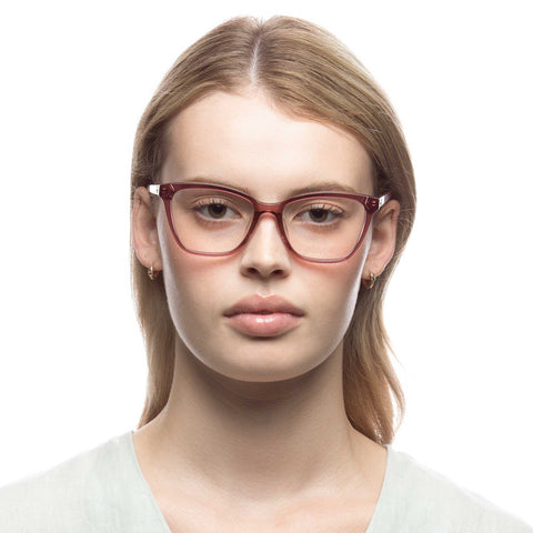 Oroton Page Rose Amber Tort Female Cat-Eye Optical Frames | Eyewear Index