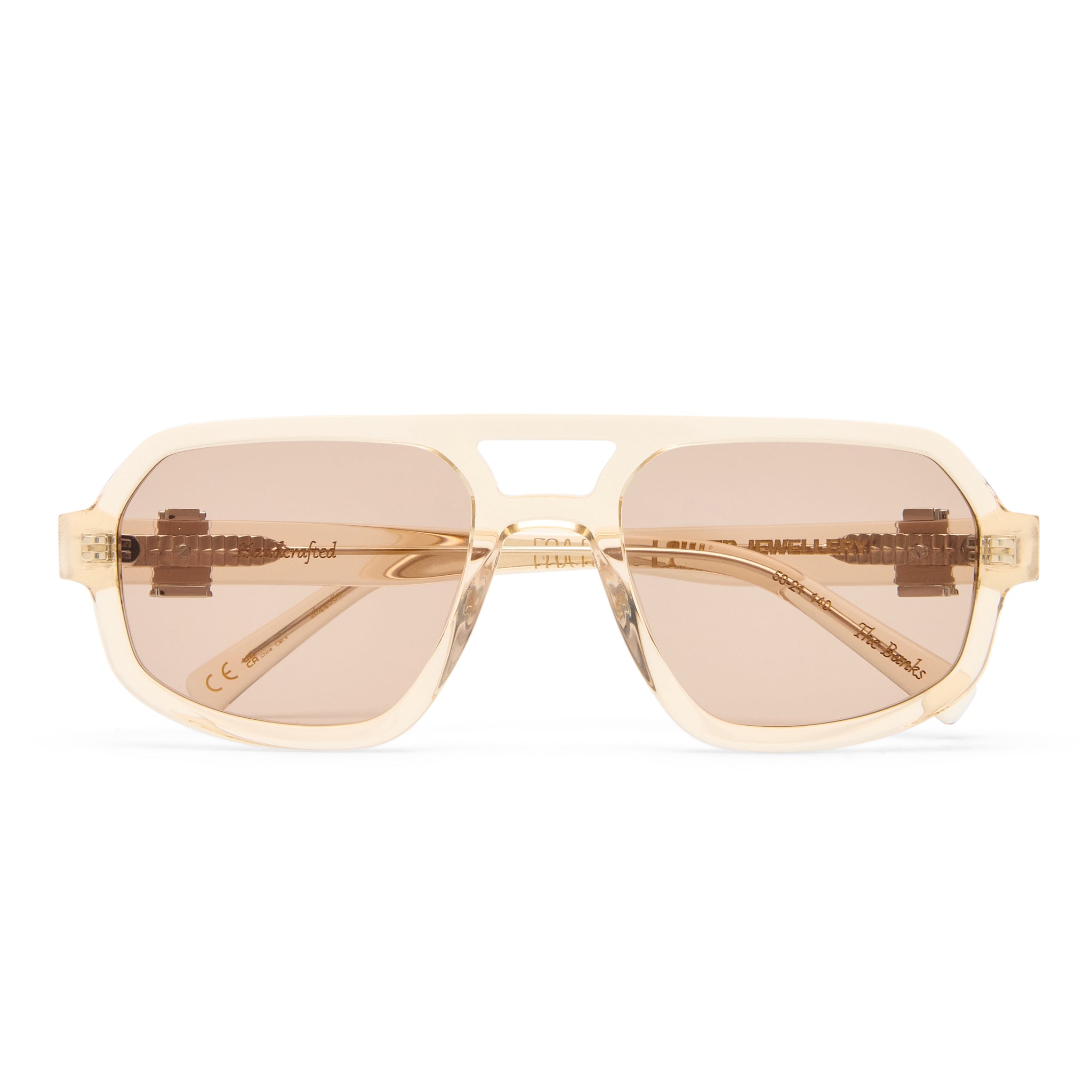 Luv Lou The Banks Luxe Peach Nude Female Aviator Sunglasses | Eyewear Index