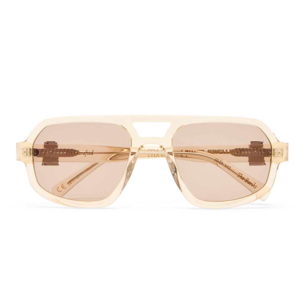 Luv Lou The Banks Luxe Peach Nude Female Aviator Sunglasses | Eyewear Index
