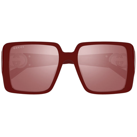 Gucci Gg1692sa Burgundy Female Rectangle Sunglasses | Eyewear Index