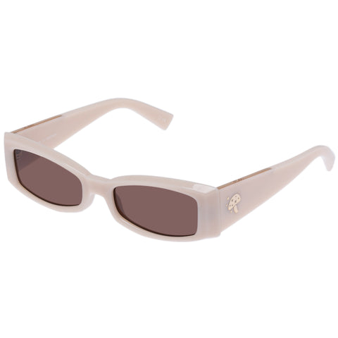 Le Specs Pretense Ivory Uni-Sex Cat-Eye Sunglasses | Eyewear Index