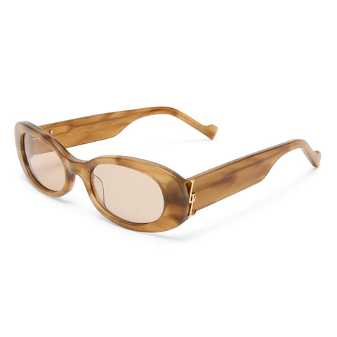 Luv Lou The Ellidy Hazelnut Female Oval Sunglasses | Eyewear Index