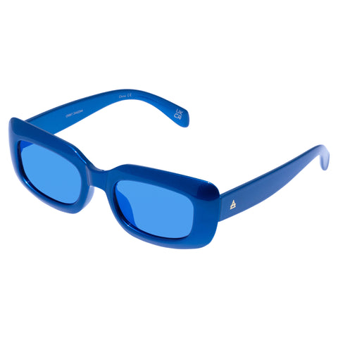 Aire Orbit Pearl Cobalt Uni-Sex Rectangle Sunglasses | Eyewear Index