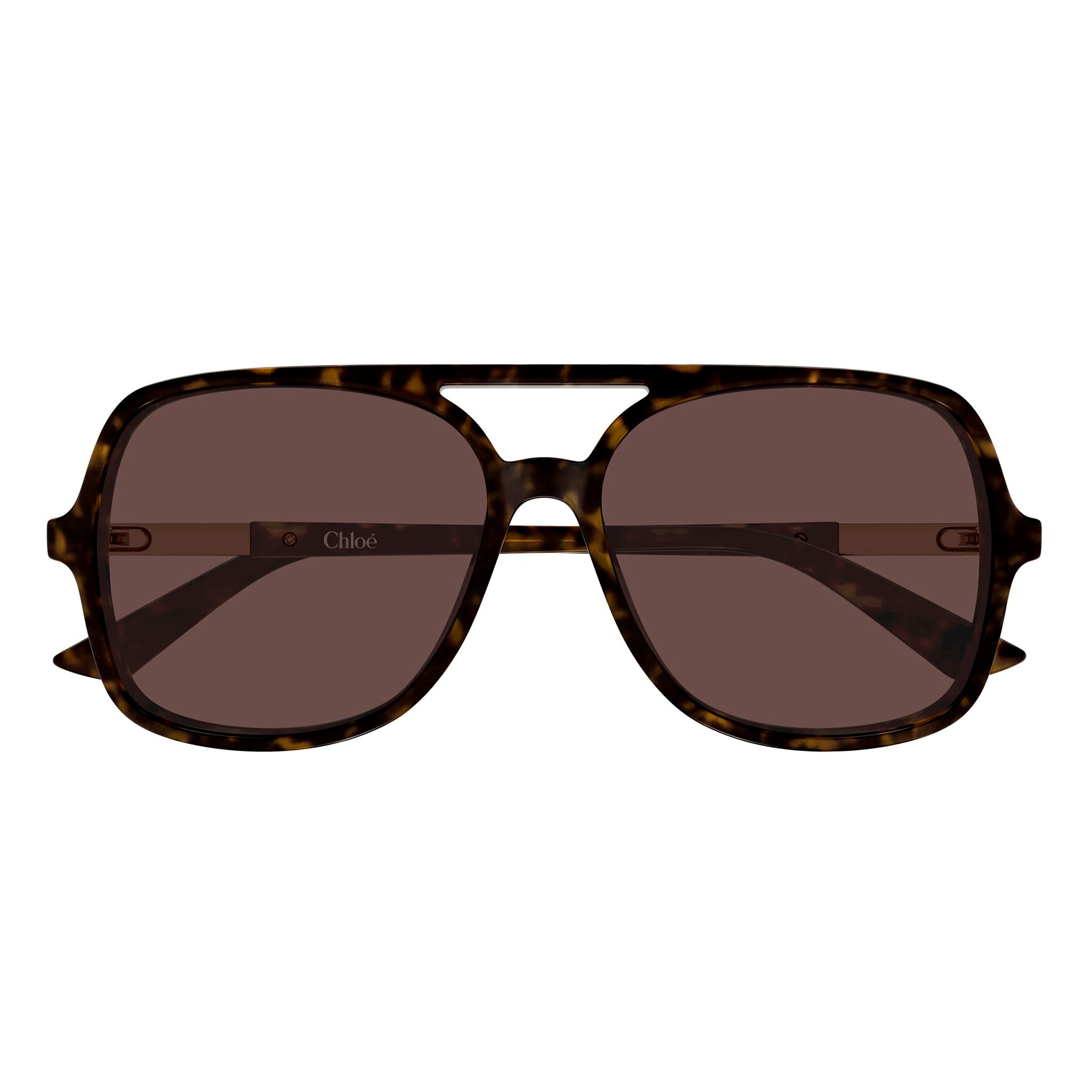 Chloe Ch0364s Havana Female Navigator Sunglasses | Eyewear Index