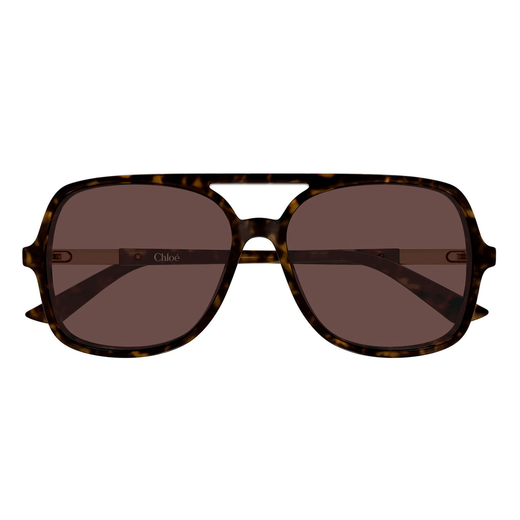 Chloe Ch0364s Havana Female Navigator Sunglasses | Eyewear Index