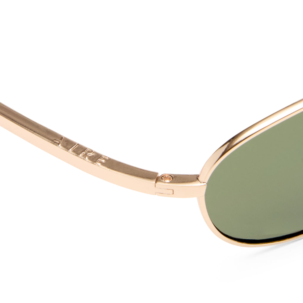 Aire High Beam Gold Amber Tort Uni-Sex Oval Sunglasses | Eyewear Index
