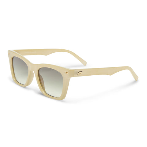 Le Specs Chante Ivory Female D-Frame Sunglasses | Eyewear Index