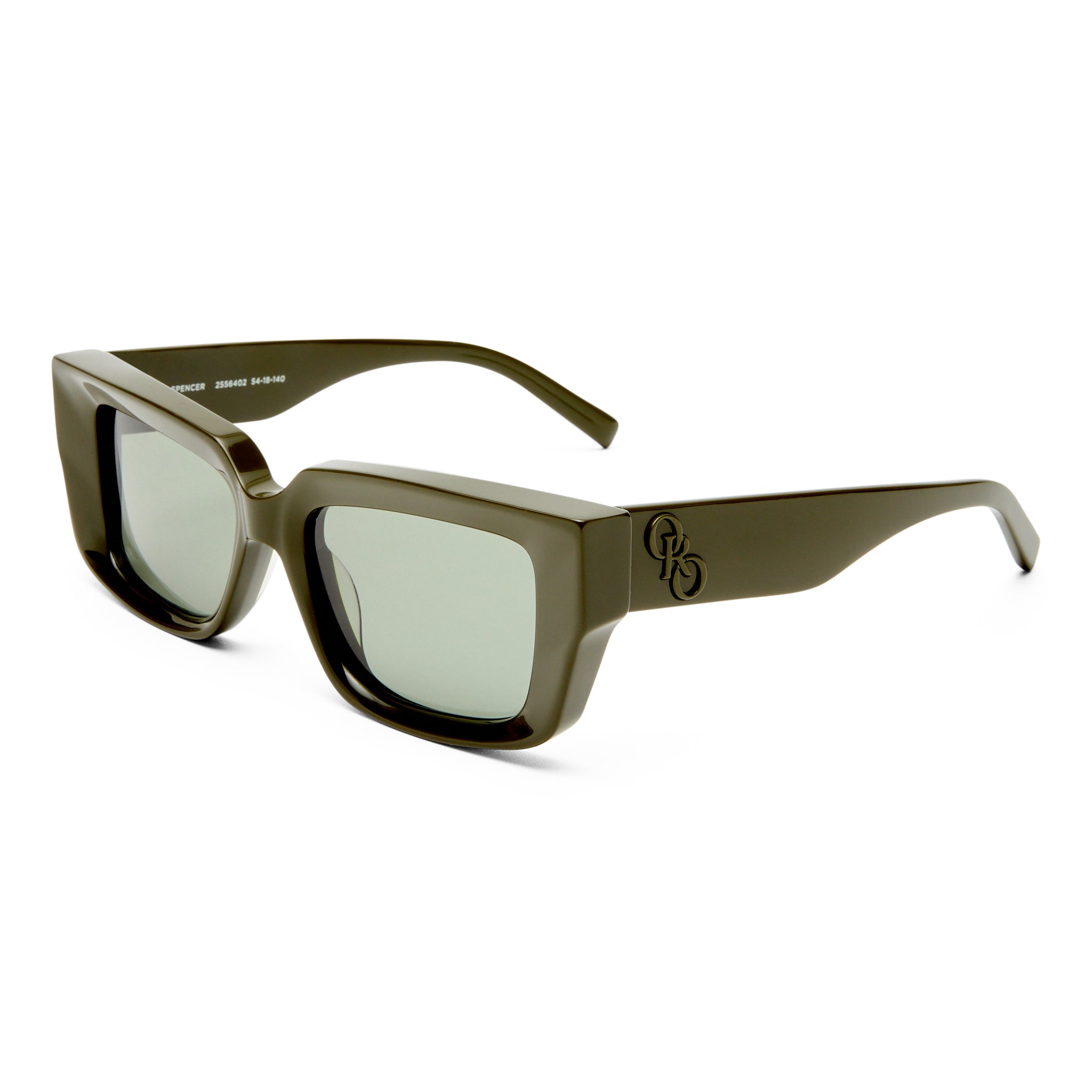 Oroton Spencer Khaki Female D-Frame Sunglasses | Eyewear Index