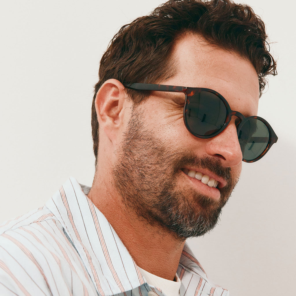 Cancer Council Biboohra Dark Tort Uni-Sex Round Sunglasses | Eyewear Index
