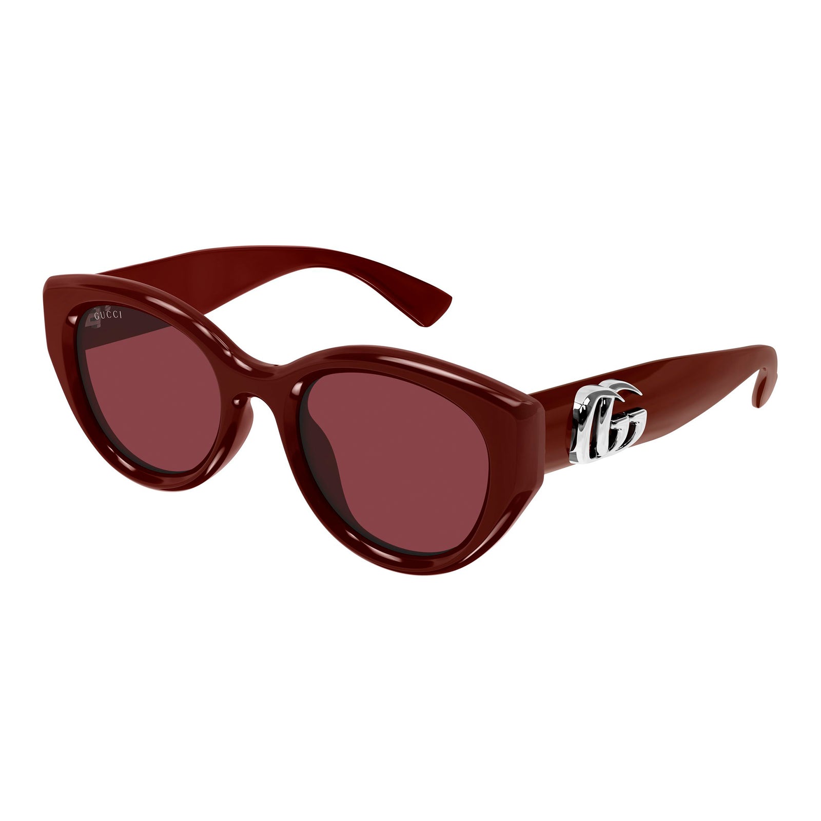 Gucci Gg1976sk Burgundy Female Cat-Eye Sunglasses | Eyewear Index
