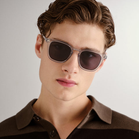 Le Specs No Biggie Pewter Uni-Sex D-Frame Sunglasses | Eyewear Index