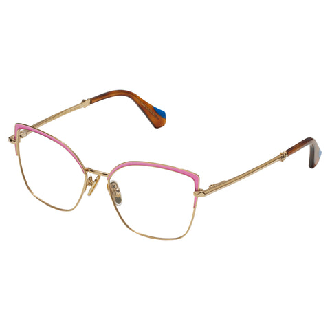 Camilla Full Vintage Bright Gold Neon Pink Female Cat-Eye Optical Frames | Eyewear Index