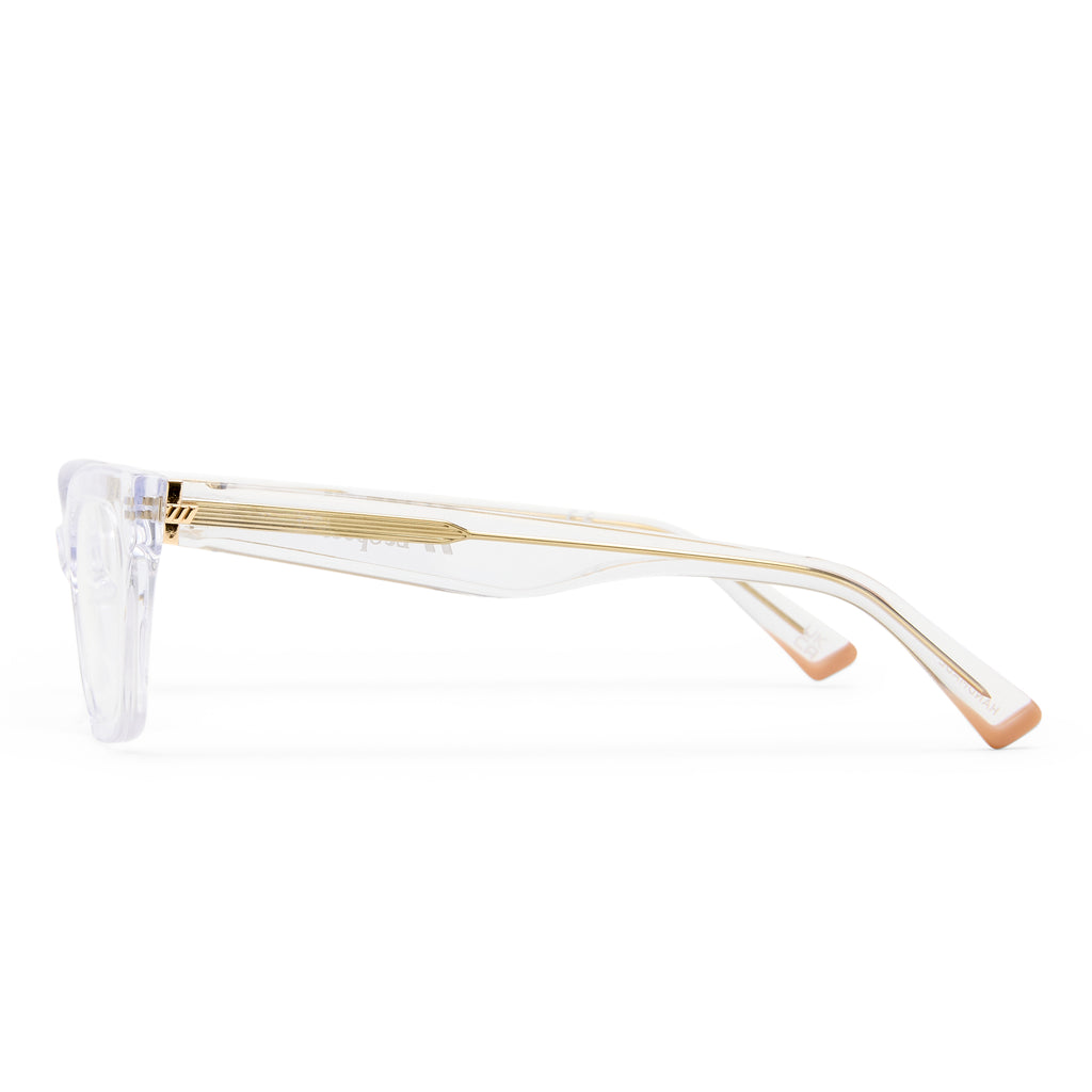 Le Specs Hot Press Crystal Clear Uni-Sex Cat-Eye Optical Frames | Eyewear Index