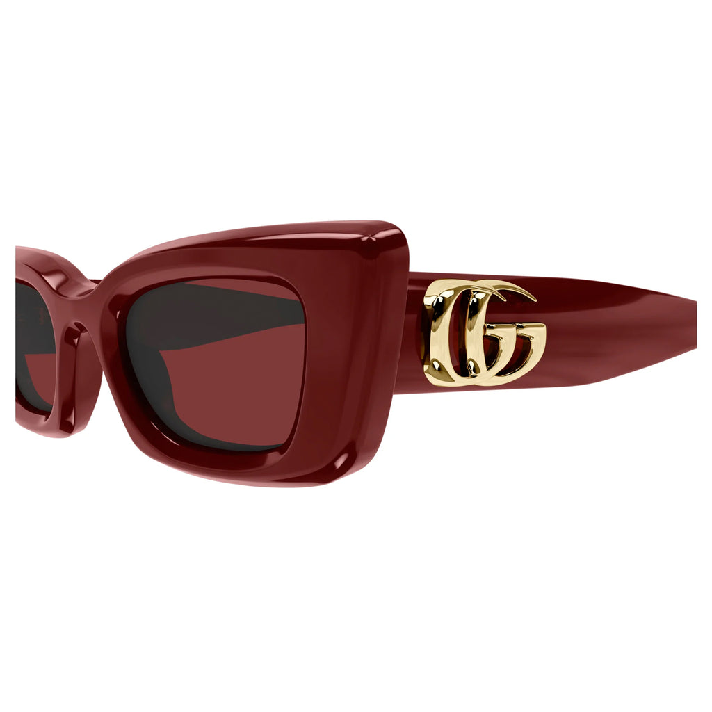 Gucci Gg1827s Burgundy Female Cat-Eye Sunglasses | Eyewear Index