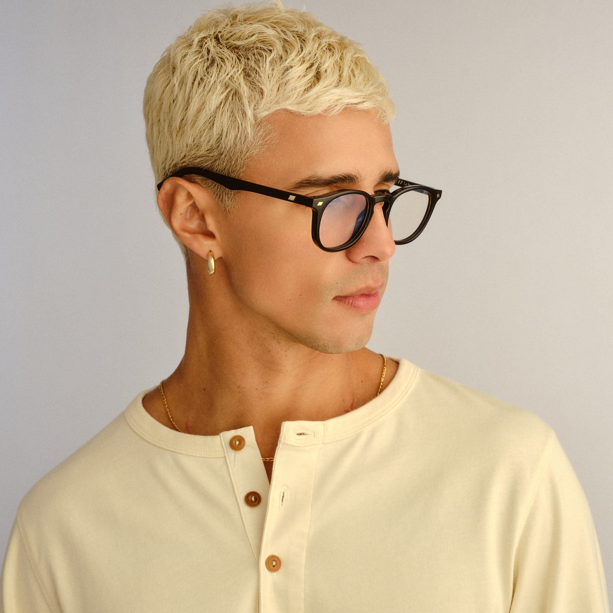 Le Specs Club Royale Black Uni-Sex Round Blue Light | Eyewear Index
