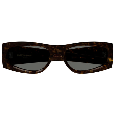 Saint Laurent Slm140 Havana Female Rectangle Sunglasses | Eyewear Index