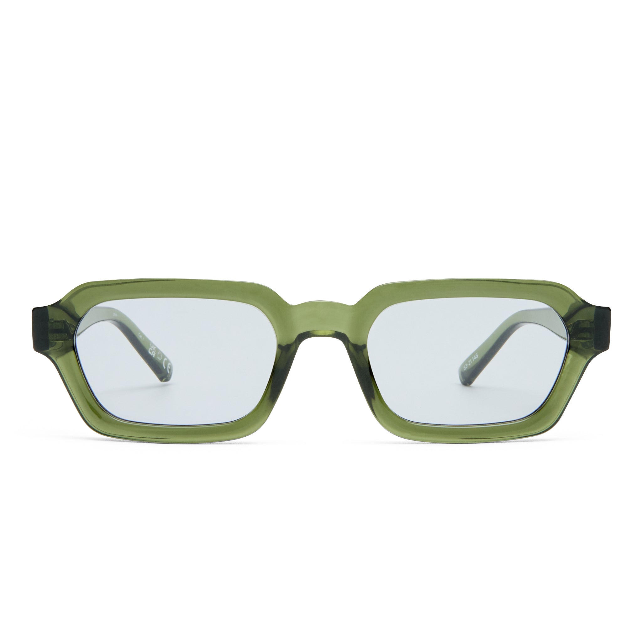 Le Specs Tension + Khaki Uni-Sex Rectangle Sunglasses | Eyewear Index