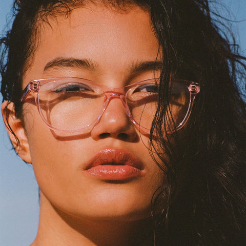 Le Specs Allegory Blush Female D-Frame Optical Frames | Eyewear Index