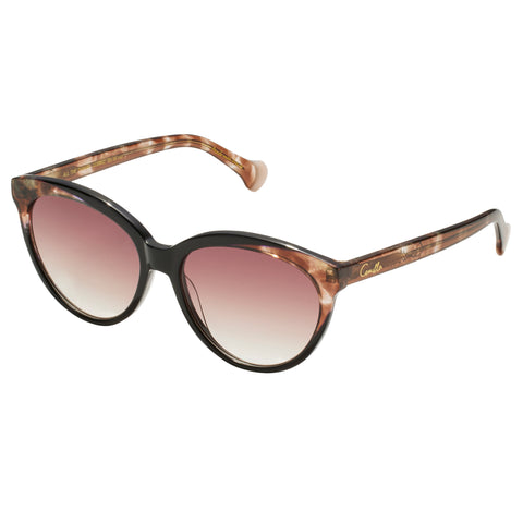 Camilla All The Things Black Syrup Shimmer Female Cat-Eye Sunglasses | Eyewear Index