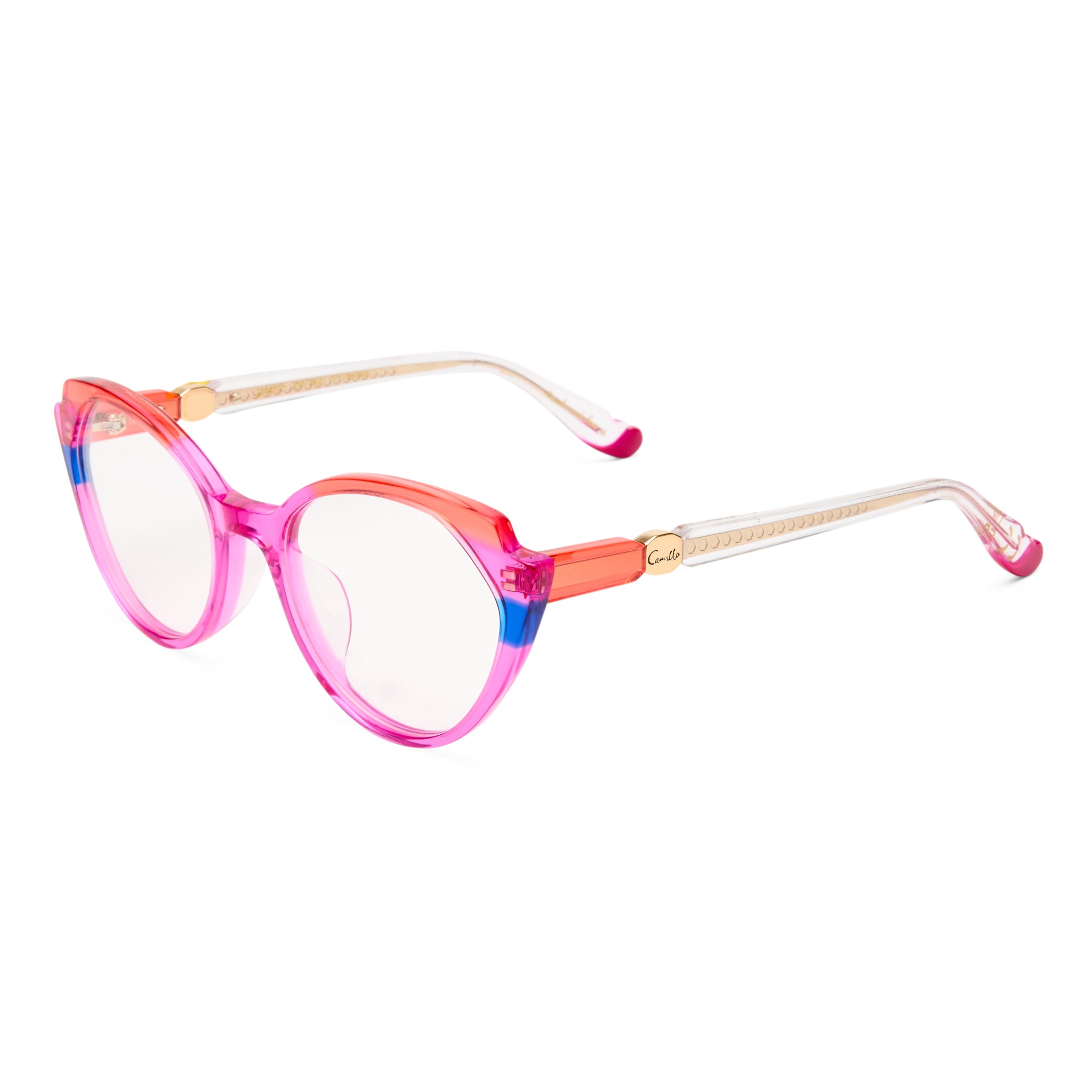 Camilla Cameo Fuschia Coral Female Cat-Eye Optical Frames | Eyewear Index