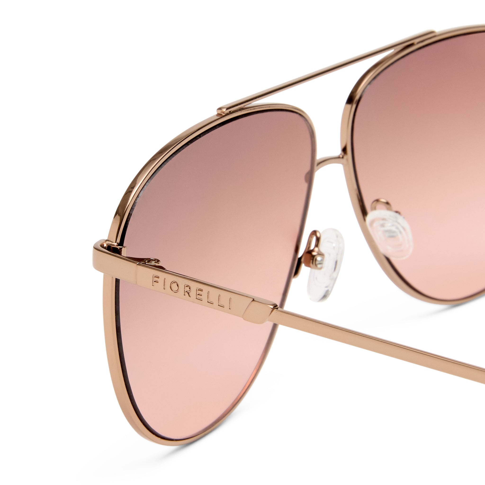 Fiorelli Maren Rose Brown Gold Female Aviator Sunglasses | Eyewear Index