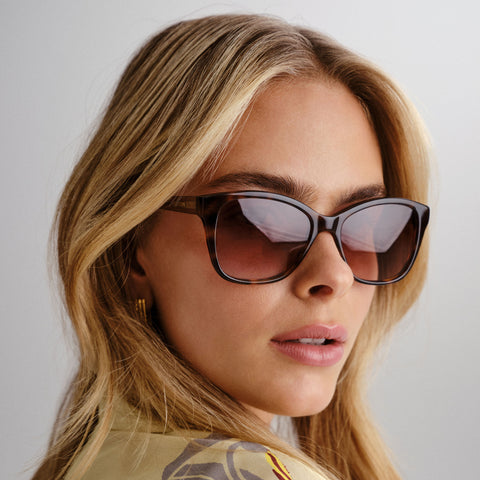 Oroton Claire 54 Signature Tort Female D-Frame Sunglasses | Eyewear Index