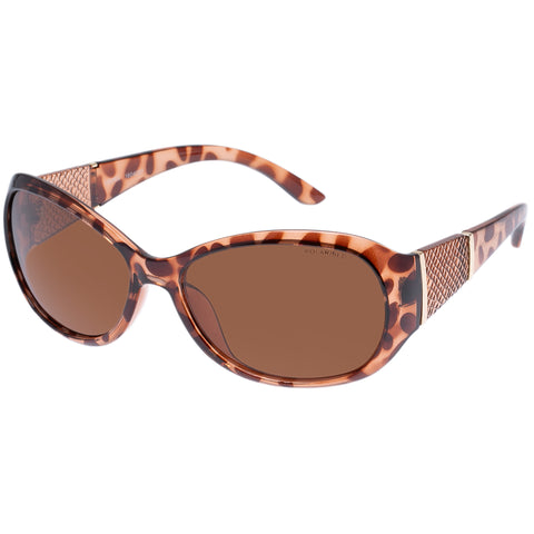 Cancer Council Leura Cherry Tort Gold Female Wrap Sunglasses | Eyewear Index