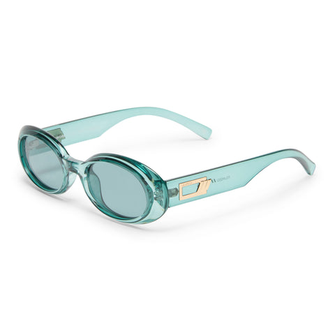 Le Specs Work It Seafoam Female Oval Sunglasses | Eyewear Index