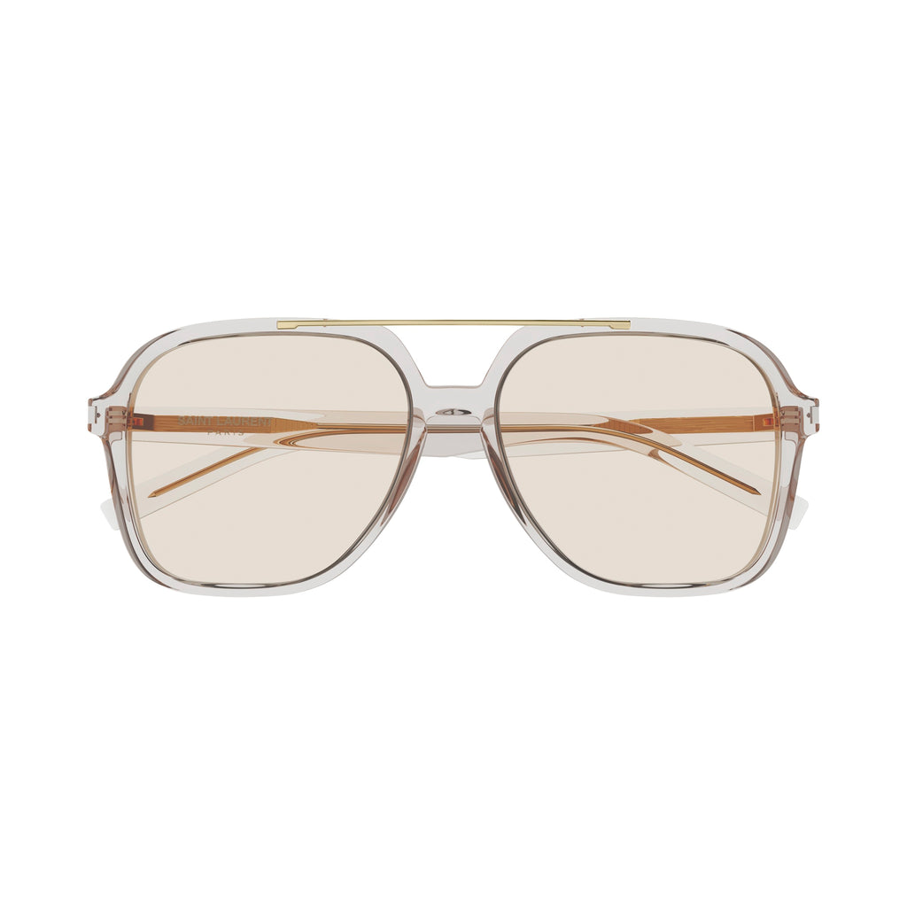 Saint Laurent Sl545 Beige Female Rectangle Sunglasses | Eyewear Index