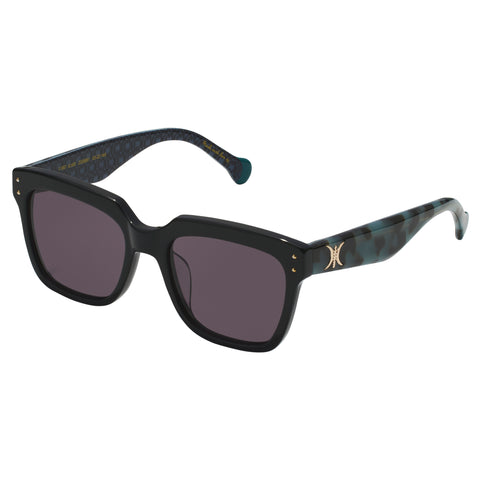 Camilla First Class Black Navy Tort Monogram Female Square Sunglasses | Eyewear Index