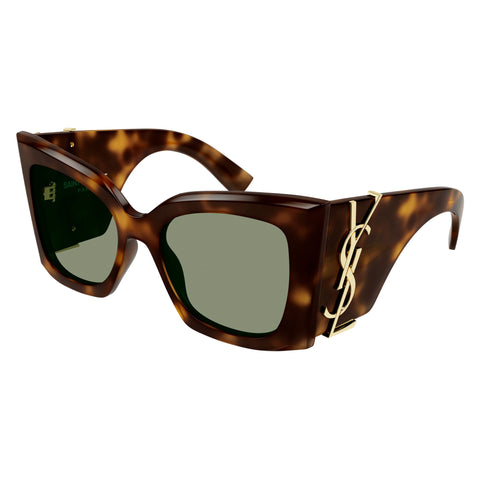 Saint Laurent Slm119blaze Havana Female Cat-Eye Sunglasses | Eyewear Index