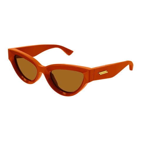 Bottega Veneta Bv1249s Orange Female Cat-Eye Sunglasses | Eyewear Index