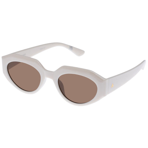 Aire Aphelion Ivory Female Oval Sunglasses | Eyewear Index