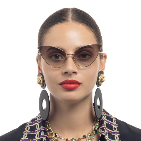 Camilla Head In The Clouds Gold Female Butterfly Sunglasses | Eyewear Index