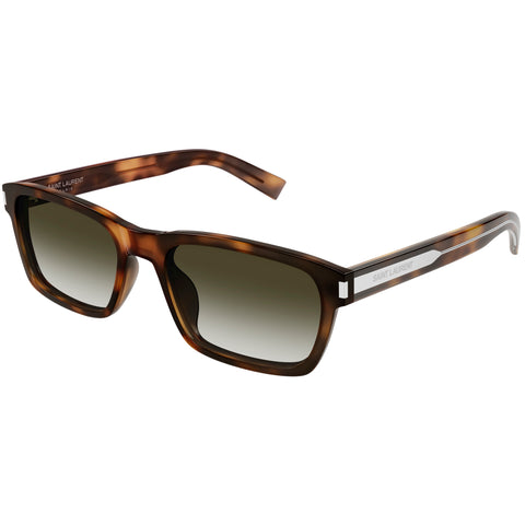 Saint Laurent Sl662 Havana Male Rectangle Sunglasses | Eyewear Index