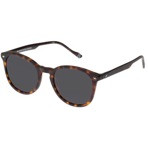 Le Specs Bio-Metric Matte Dark Tort Uni-Sex Round Sunglasses | Eyewear Index