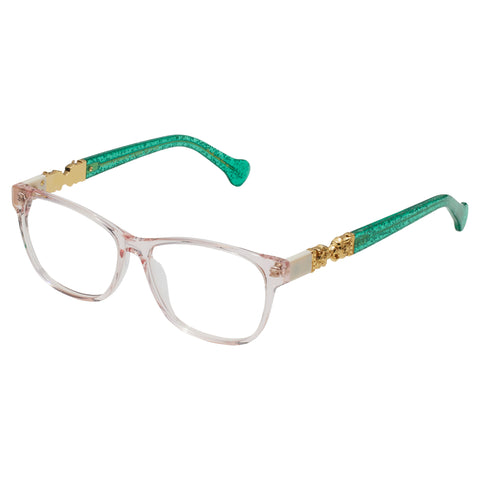 Camilla Moody Mornings Rose Emerald Glitter Female Rectangle Optical Frames | Eyewear Index