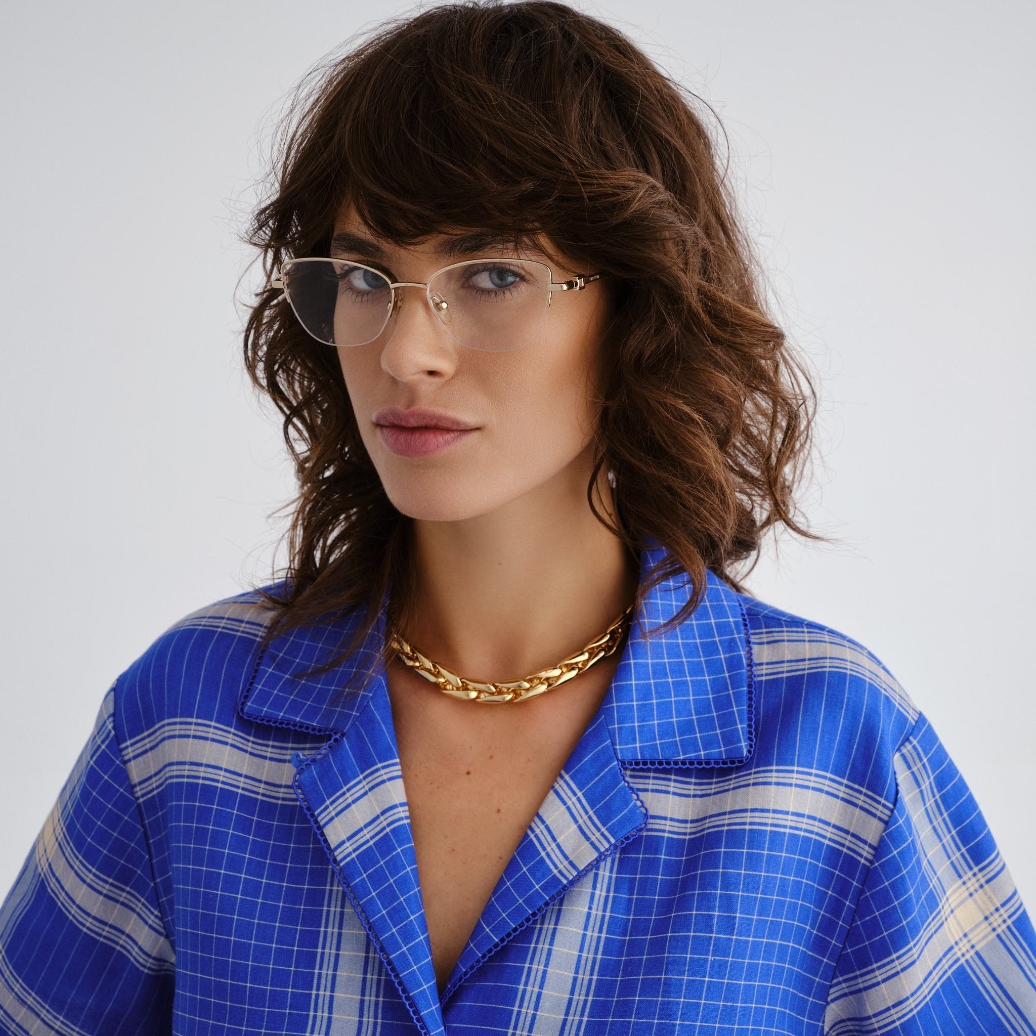 Oroton Fiora Gold Female Cat-Eye Optical Frames | Eyewear Index