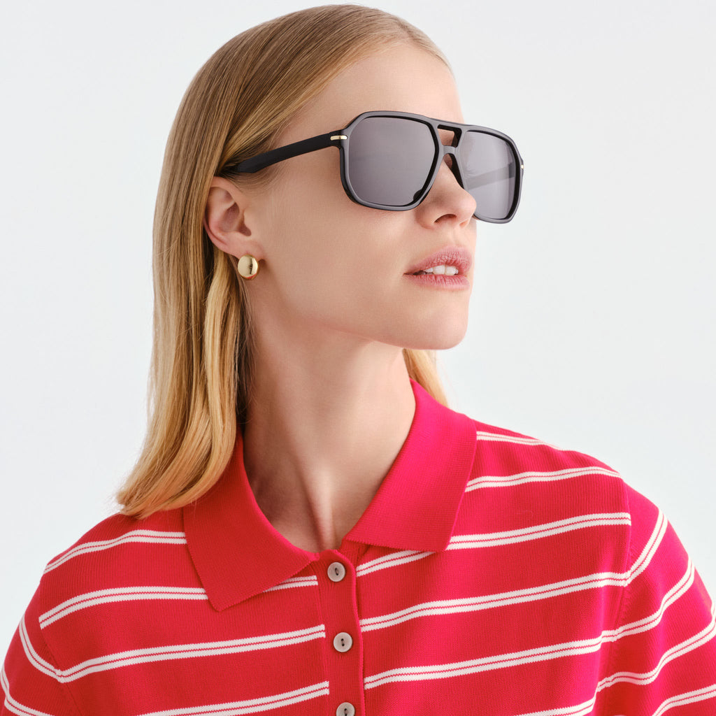 Cancer Council Jensen Black Uni-Sex Aviator Sunglasses | Eyewear Index