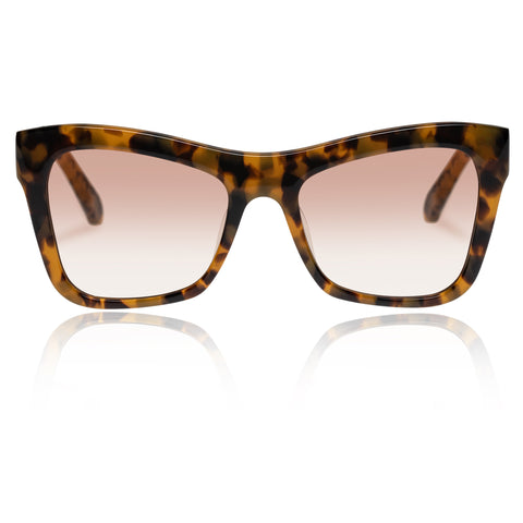 Karen Walker Hallowed Crazy Tort Female Cat-Eye Sunglasses | Eyewear Index