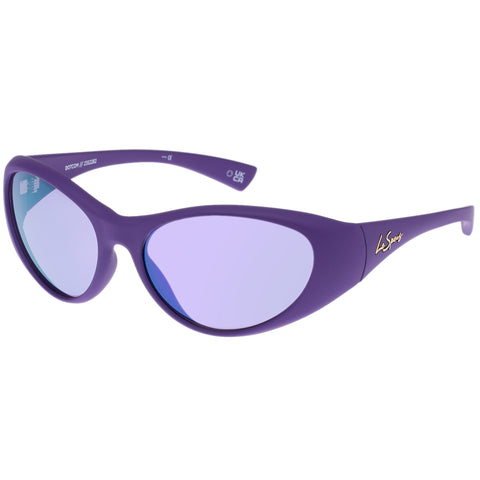 Le Specs Dotcom Matte Violet Uni-Sex Wrap Sunglasses | Eyewear Index