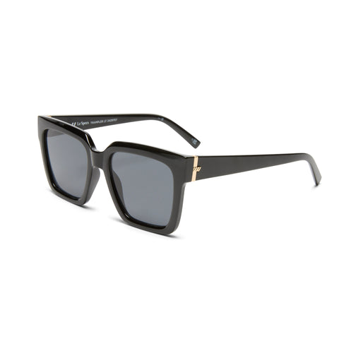 Le Specs Trampler Black Female Square Sunglasses | Eyewear Index