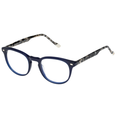 Le Specs La Play 48 Navy Charcoal Granite Female Round Optical Frames | Eyewear Index