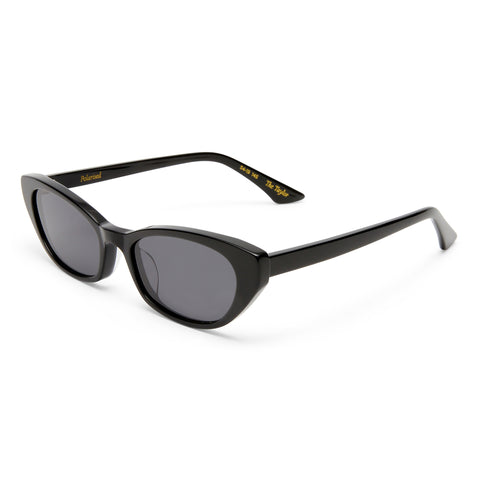 Luv Lou The Taylor Black Female Cat-Eye Sunglasses | Eyewear Index