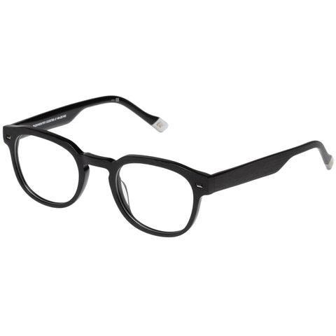 Le Specs Rudimentary 49 Scratched Black Uni-Sex Round Optical Frames | Eyewear Index