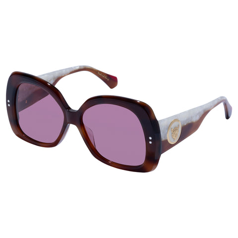 Camilla Late Check Out Tort Ivory Marble Female Butterfly Sunglasses | Eyewear Index